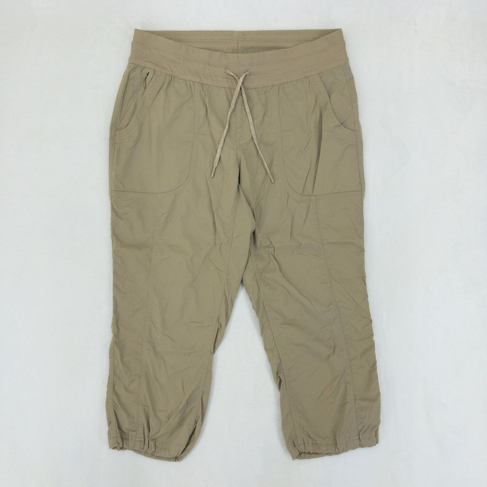 The North Face Aphrodite Capris Womens Large Tan Hiking Outdoor Adventure Pants